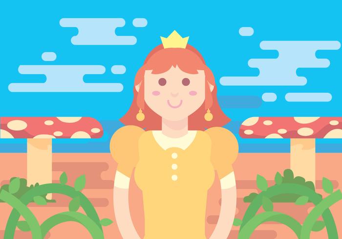 Princess in Yellow Dress Vector