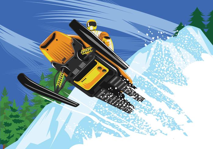 Atleta, Snowmobile vector