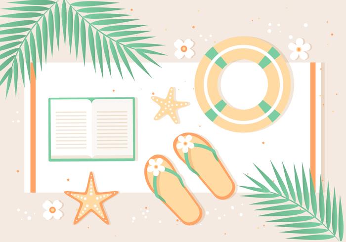 Free Flat Tropical Summer Background vector