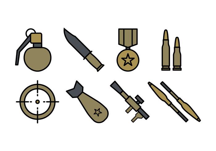 Pack de Iconos del Ejército vector
