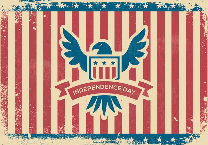 Grunge Independence Day Background vector