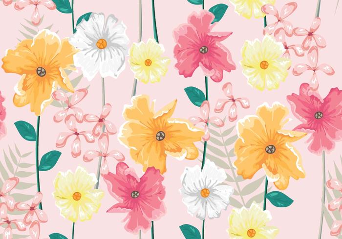 Ditsy Realist Seamless Pattern Vector