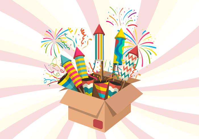 Noise Maker Firework Vector Illustration