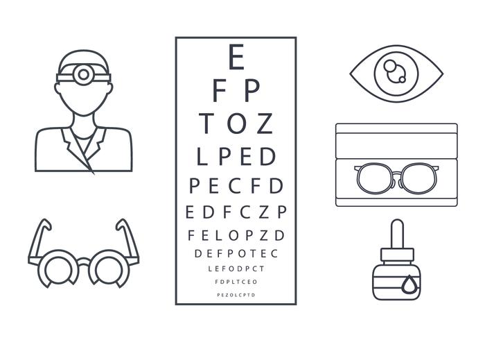 Eye Doctor Outline Vector