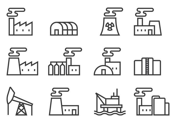 Símbolos de fábrica vector