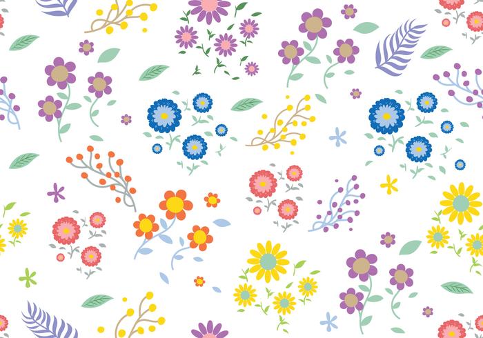 Seamless Ditsy patrón floral vector