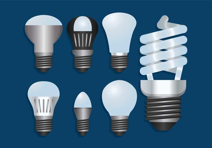 LED lights vector set