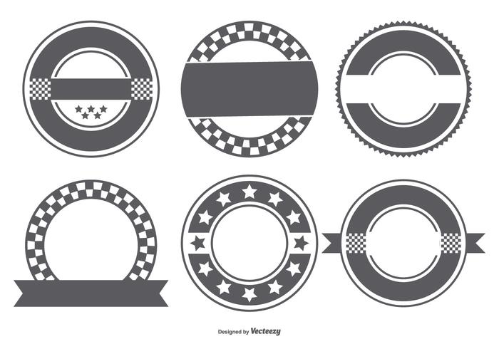 Blank Retro Badge Shapes Collection vector