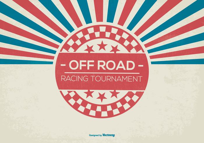 Retro Style Offroad Racing Illustration vector