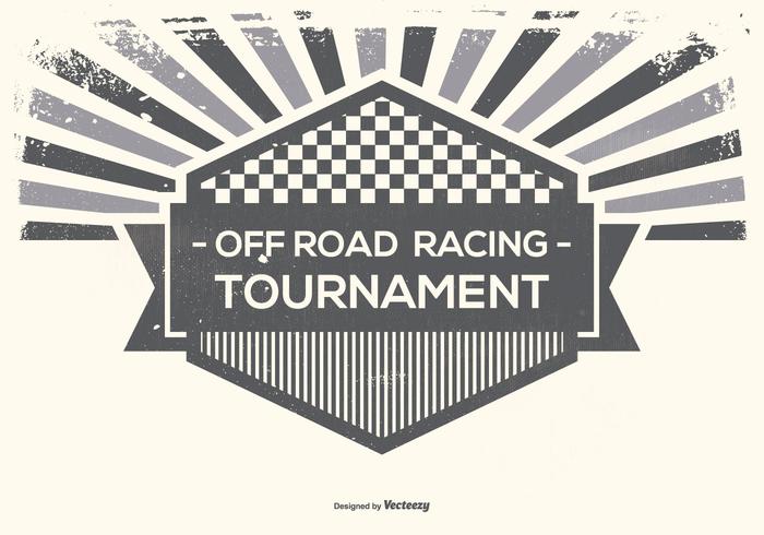 Offroad Racing Retro Style Illustration vector