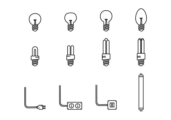 Icono de luces led vector