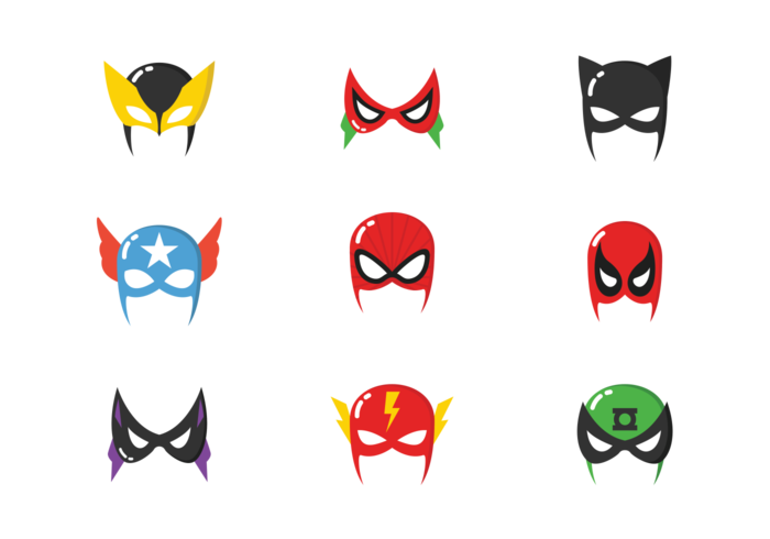 Máscaras de Super Hero vector
