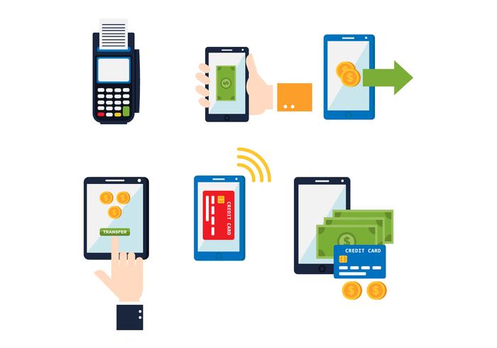 POS Terminal Credit Card  vector