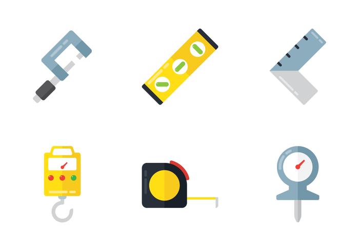 Icono de micrómetro plano vector