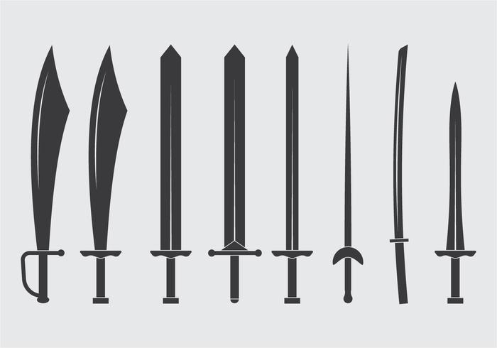 Espadas Icono vector