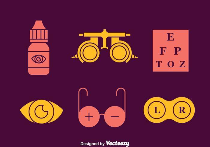 Optical Element Icons Vectors