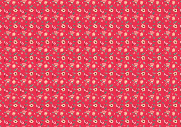 Ditsy Red Background Free Vector