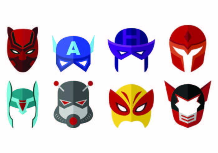 Vector Of Super Hero Masks