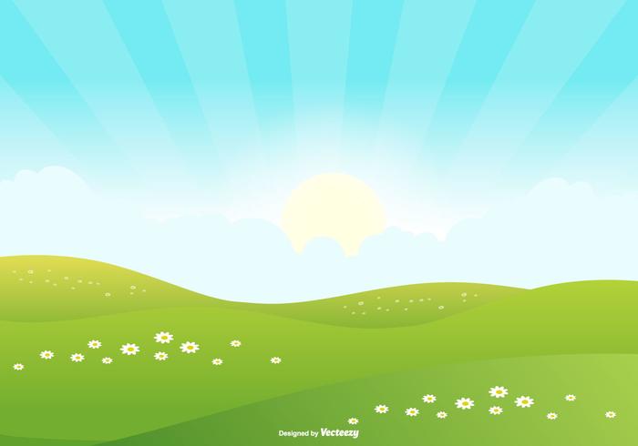 Cute Landscape Scene Background 151445 Vector Art at Vecteezy