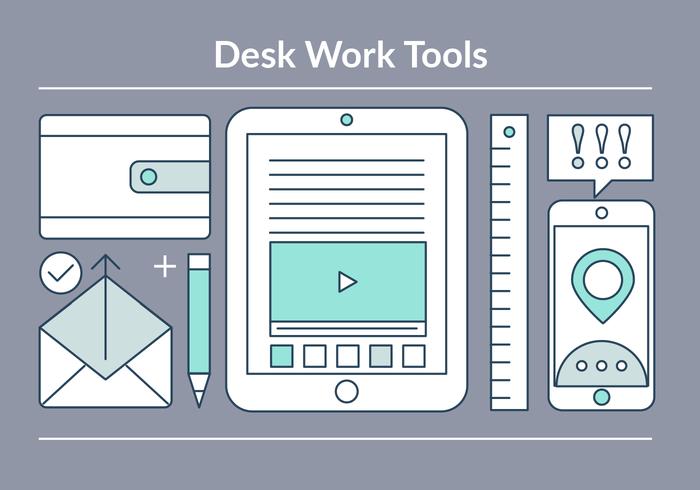 Free Linear Workspace Objects Background vector