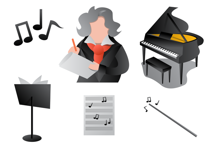 Modern Style Of Beethoven Vectord vector