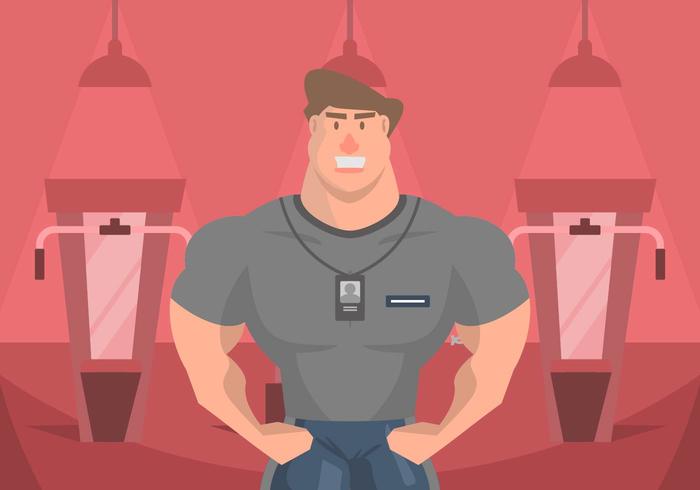 Muscleman Personal Trainer Illustration Muscleman Personal Trainer Illustration