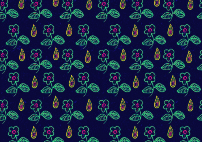 Bright Ditsy Floral Pattern Vector