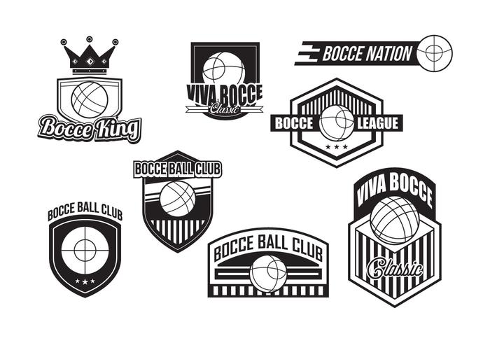 Bocce Badges Vector