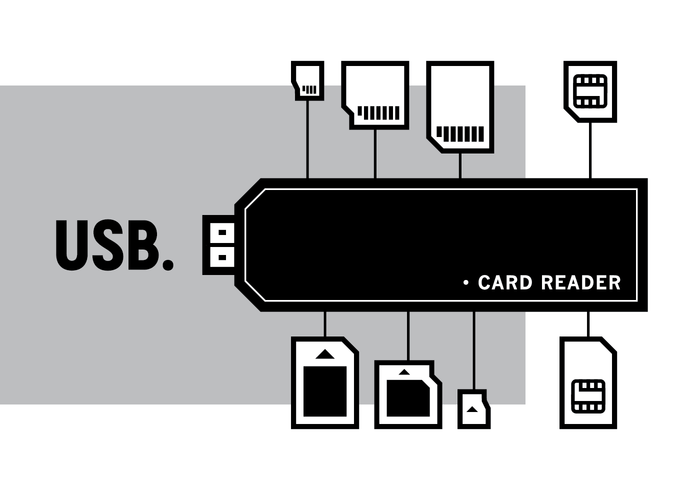 Card Reader Vector Illustration