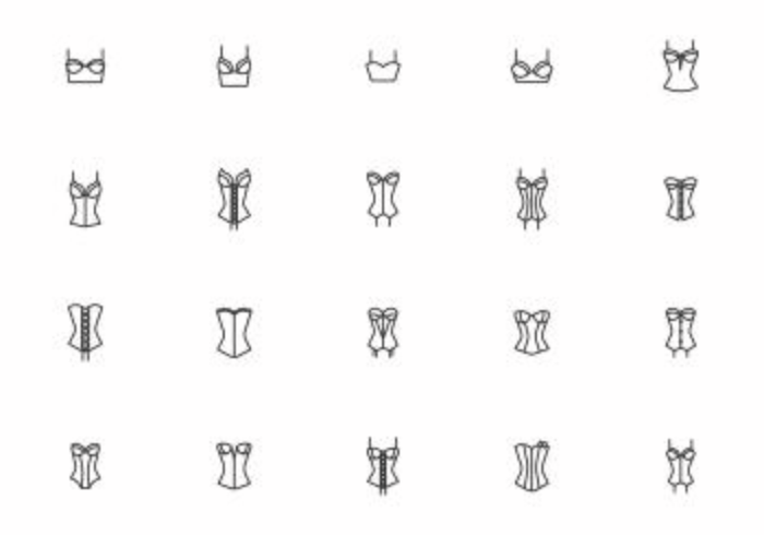 Free Corset and Bustier Vectors Free Corset and Bustier Vectors