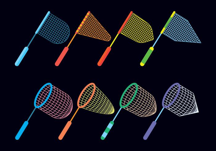Butterfly Net Vector Icons Set Butterfly Net Vector Icons Set