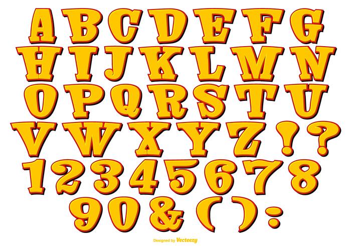 Cute Comic Style Alphabet Collection Cute Comic Style Alphabet Collection