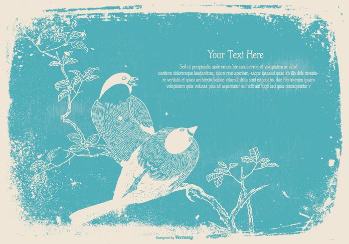 Vintage Bird Text Template Vintage Bird Text Template