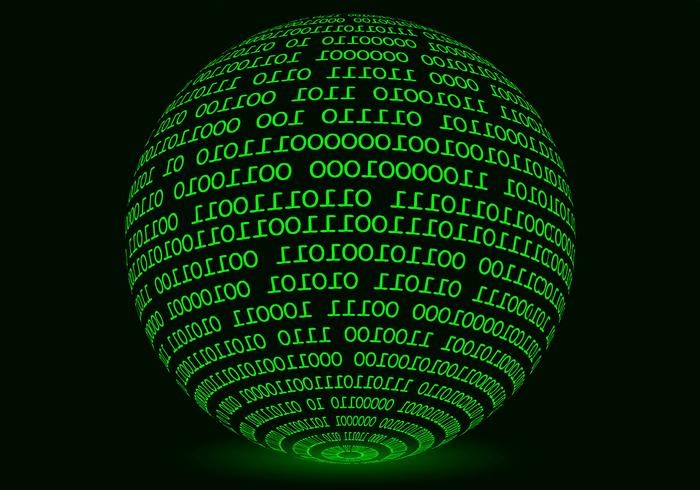 Glowing Sphere Matrix Background Vector