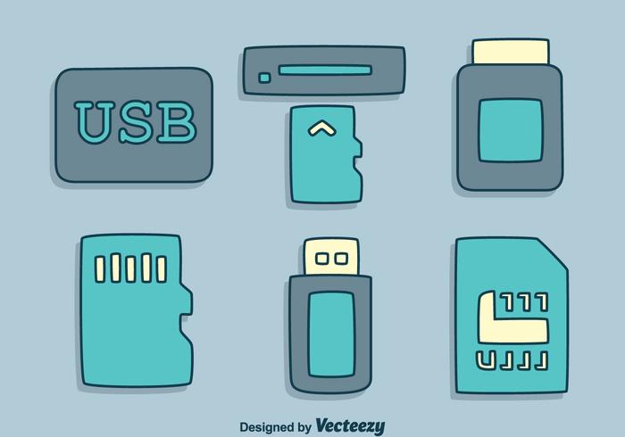 Hand Drawn Card Reader Element Vector