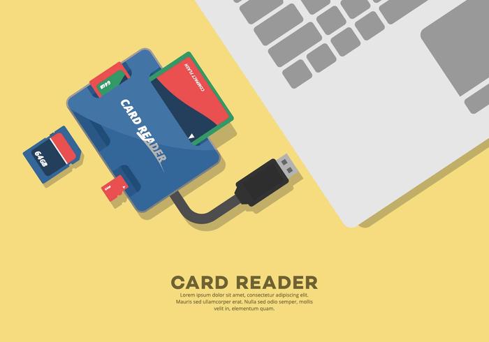 External Card Reader Illustration vector