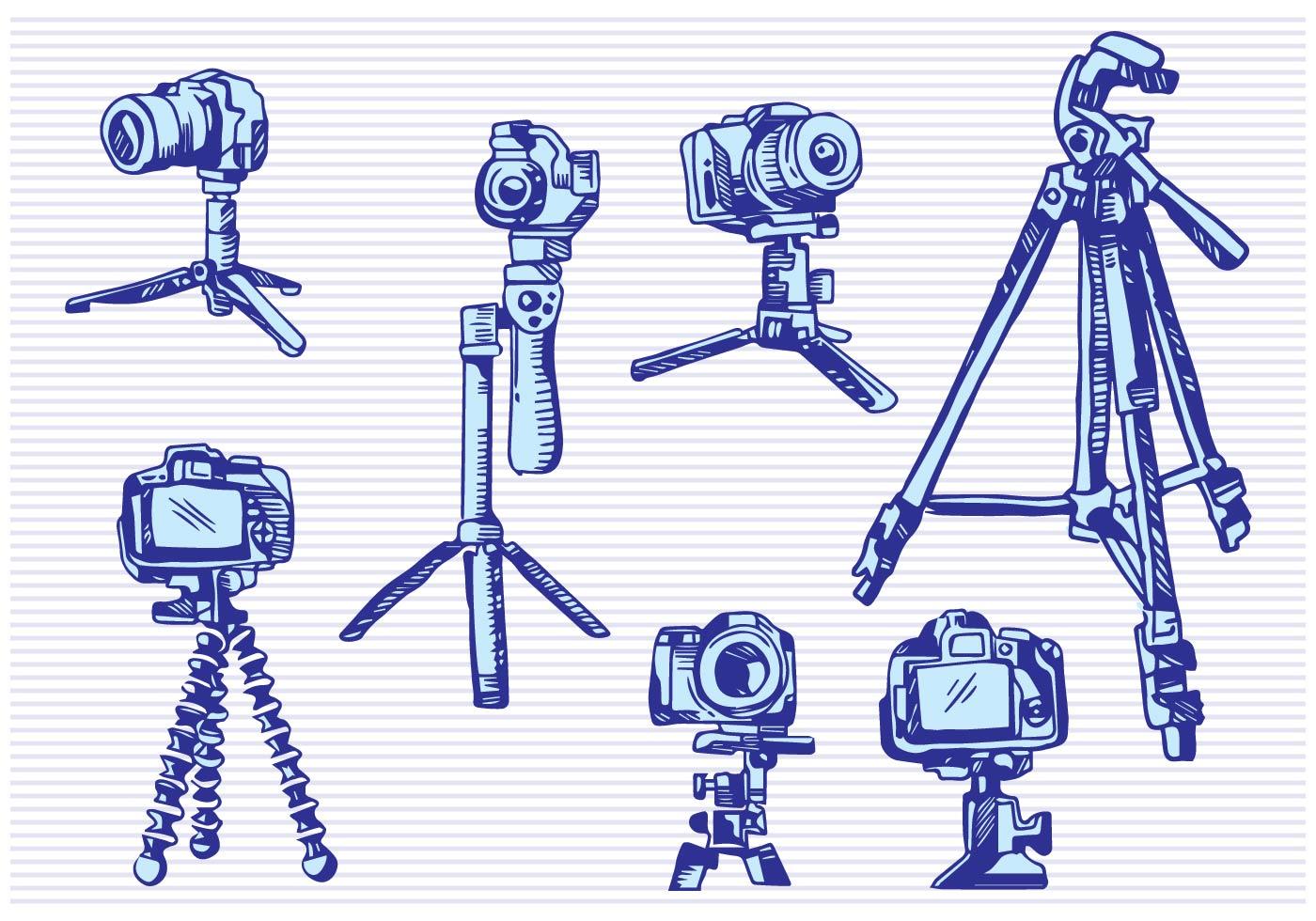 Camera Tripod Sketch Drawing Style 151649 Vector Art at Vecteezy