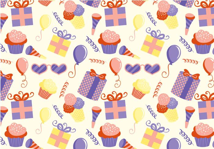 Free Kids Party Pattern Vectors