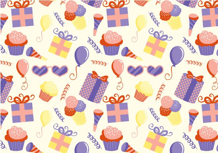 Free Kids Party Pattern Vectors