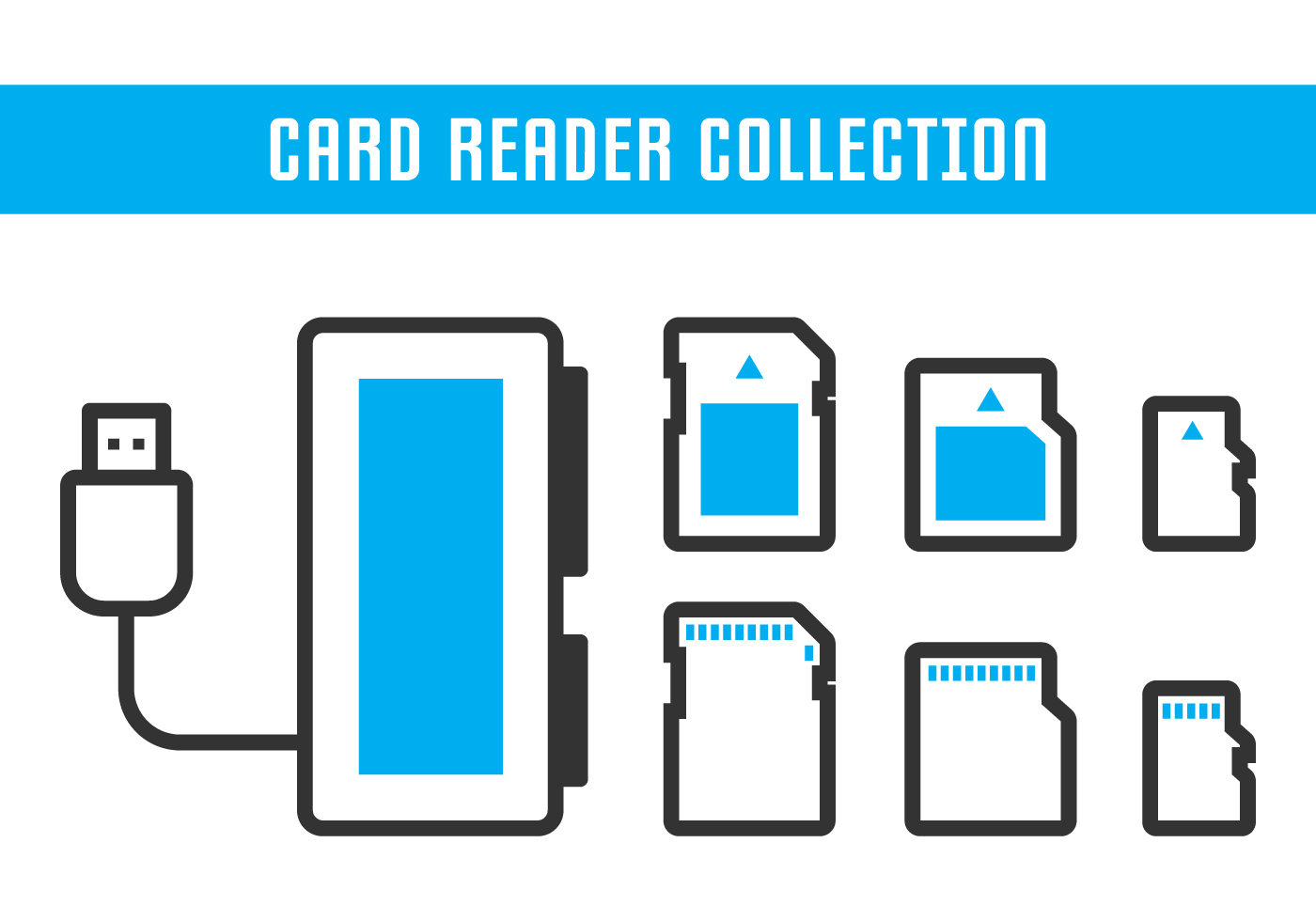 Card Reader Collection 151676 Vector Art at Vecteezy