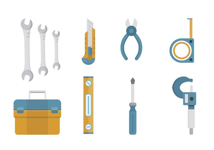 Vectores planos de herramientas
