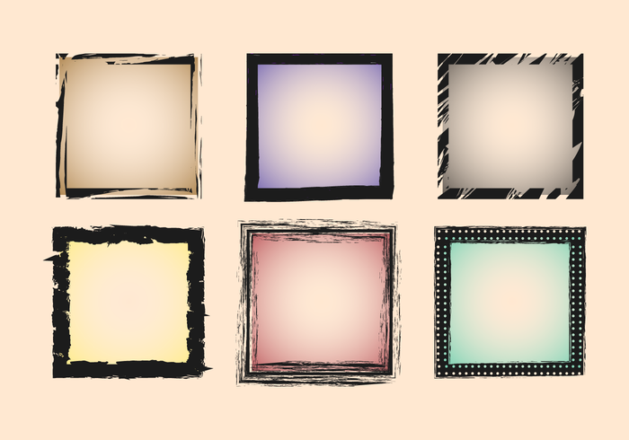 Vintage Square Photo Edges Vector