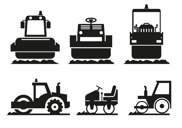 Steamroller icono de vectores