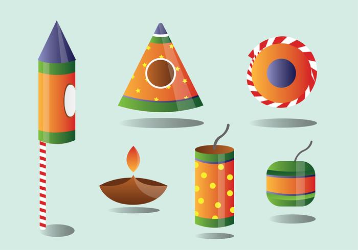 Diwali Fire Cracker Vector Pack