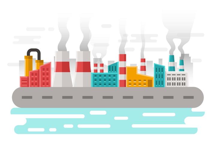 Free Factory Pollution Background Vector