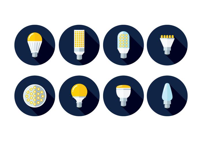 Iconos de luces LED vector