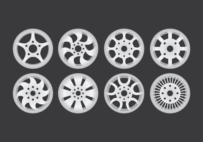 Alloy Wheel Icons vector