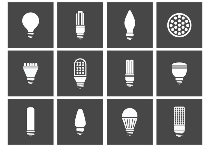 Iconos de luces LED vector