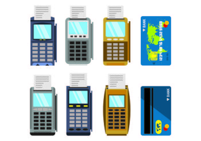 Set Of Card Reader Vectors Set Of Card Reader Vectors