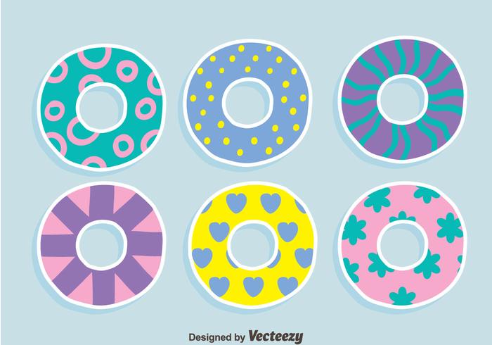 Colorful Water Innertube Vectors Colorful Water Innertube Vectors